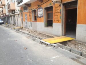 Estat de les obres al carrer Hort de Bordes de Benissa