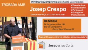 Cartell de la trobada de Josep Crespo a Benissa