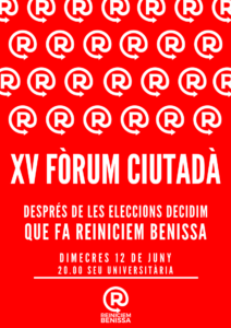 Cartell del XV Fòrum Ciutadà