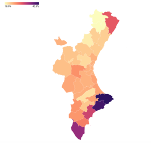 Mapa de la taxa de pobresa i exclusió
